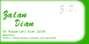 zalan dian business card